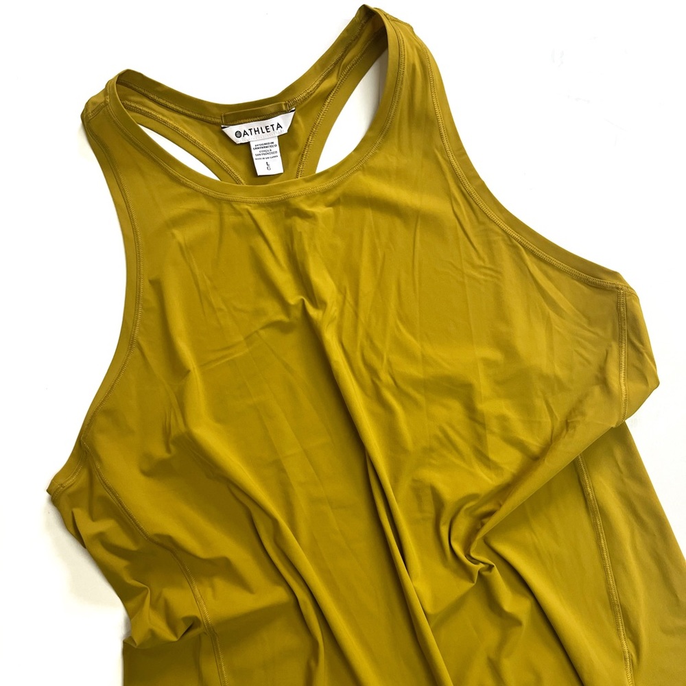 ATHLETA Ultimate Train Tank Chartreuse Yellow Green Racerback Tank Top L